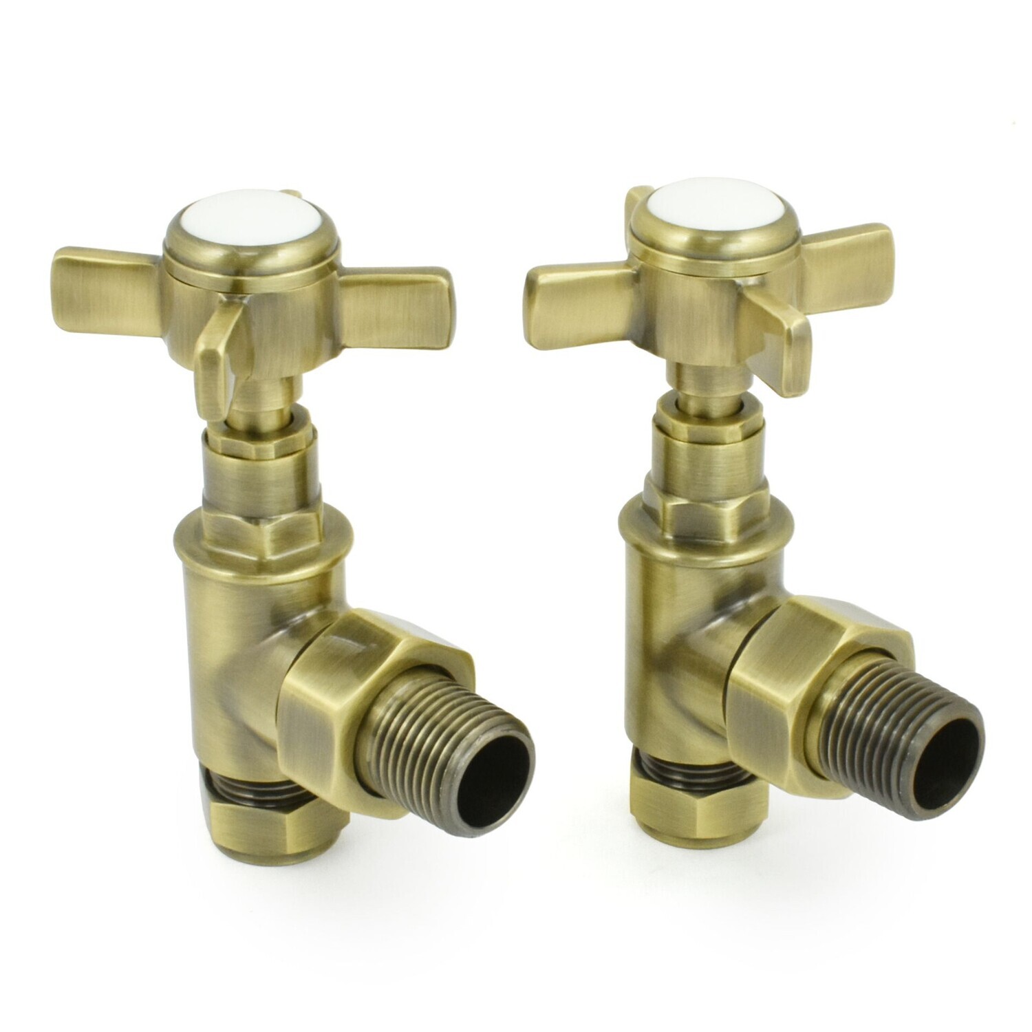 Essential Crosshead Manual Angle Valve in Antique Brass finish