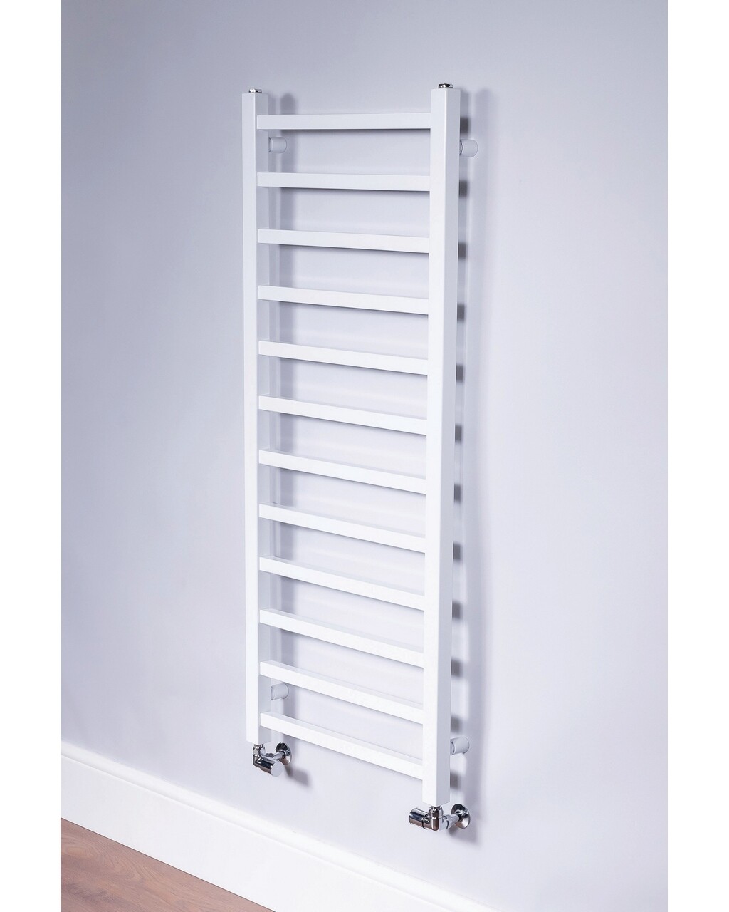 Stalia Square Towel Rail, Please select size:: 800mm High x 500mm Wide - 285 Watts / 973 BTUs, Colour:: White RAL 9016