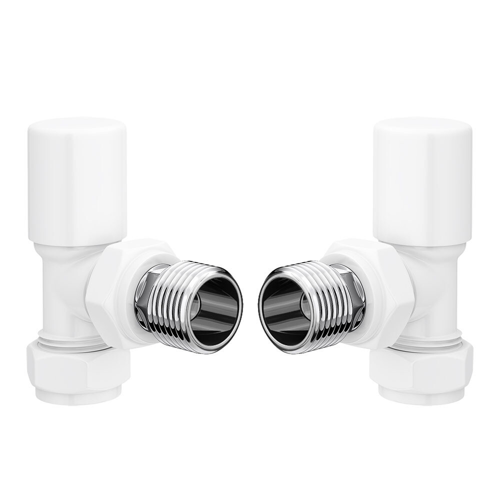 Essential Manual Angle Valve in White finish