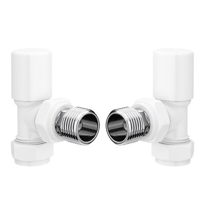 Essential Manual Angle Valve in White finish