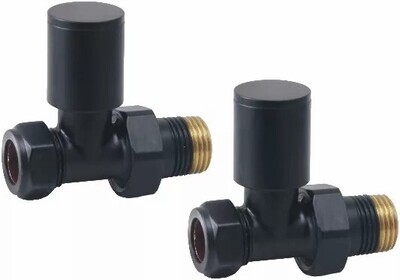Essential Manual Straight Valve in Matt Black finish Essential Manual Straight Valve in Matt Black finish