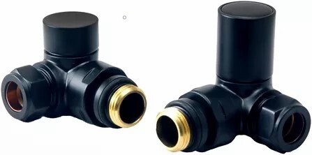 Essential Manual Corner Valve in Matt Black finish