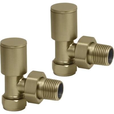 Essential Manual Angle Valve in Brushed Brass finish