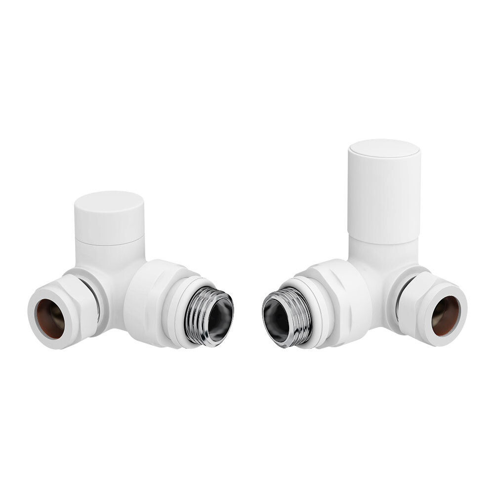Essential Manual Corner Valve in White finish