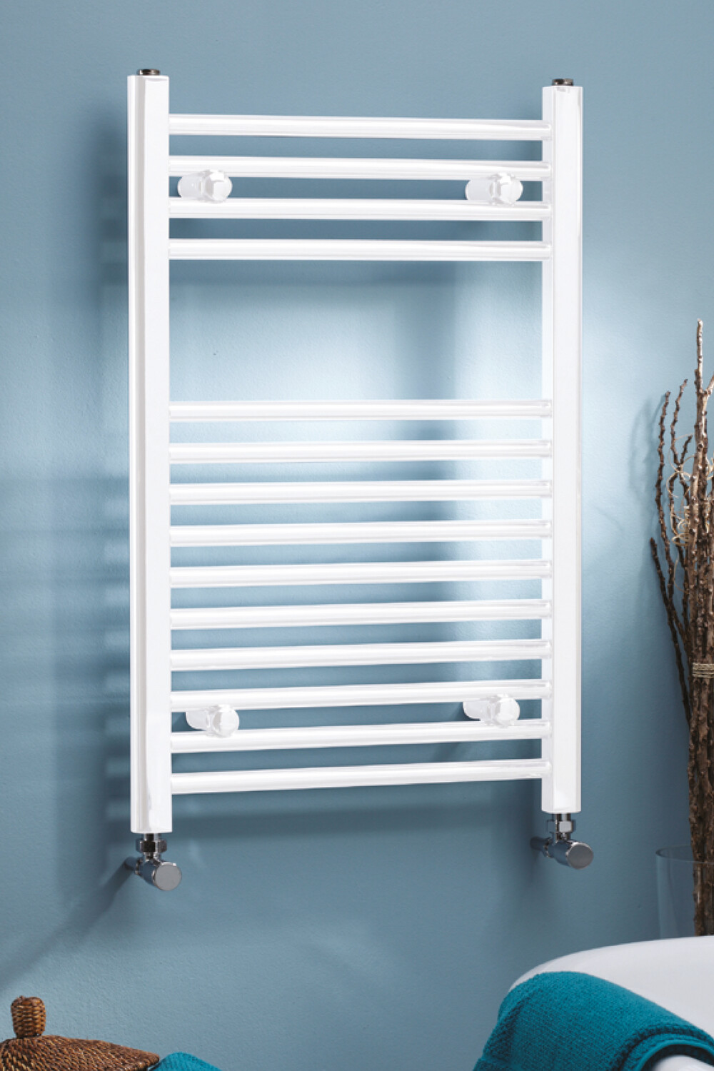 Space Towel Rail - 1600mm High x 500mm Wide - White
