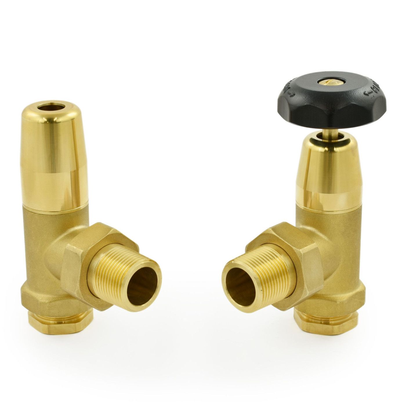 Aston Manual 3/4" Angle Valve in Unlacquered Brass finish