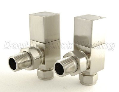 Essential Square Manual Angle Valve in Brushed Nickel finish Essential Square Manual Angle Valve in Brushed Nickel finish