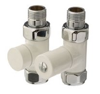 Cylinder Manual Straight Valve - White