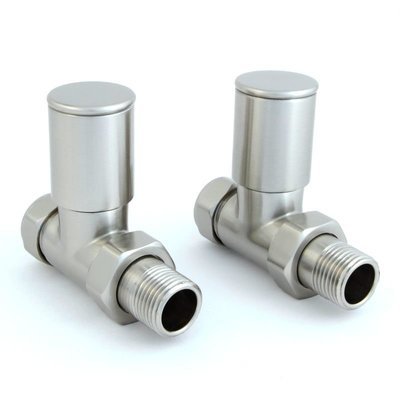 Essential Manual Straight Valve in Brushed Nickel finish
