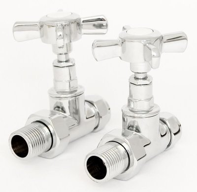 Essential Crosshead Manual Straight Valve in Chrome finish Essential Crosshead Manual Straight Valve in Chrome finish