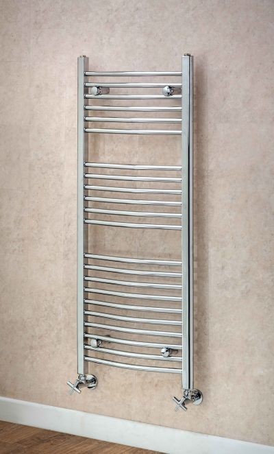 Argyll Curved Chrome Towel Rail