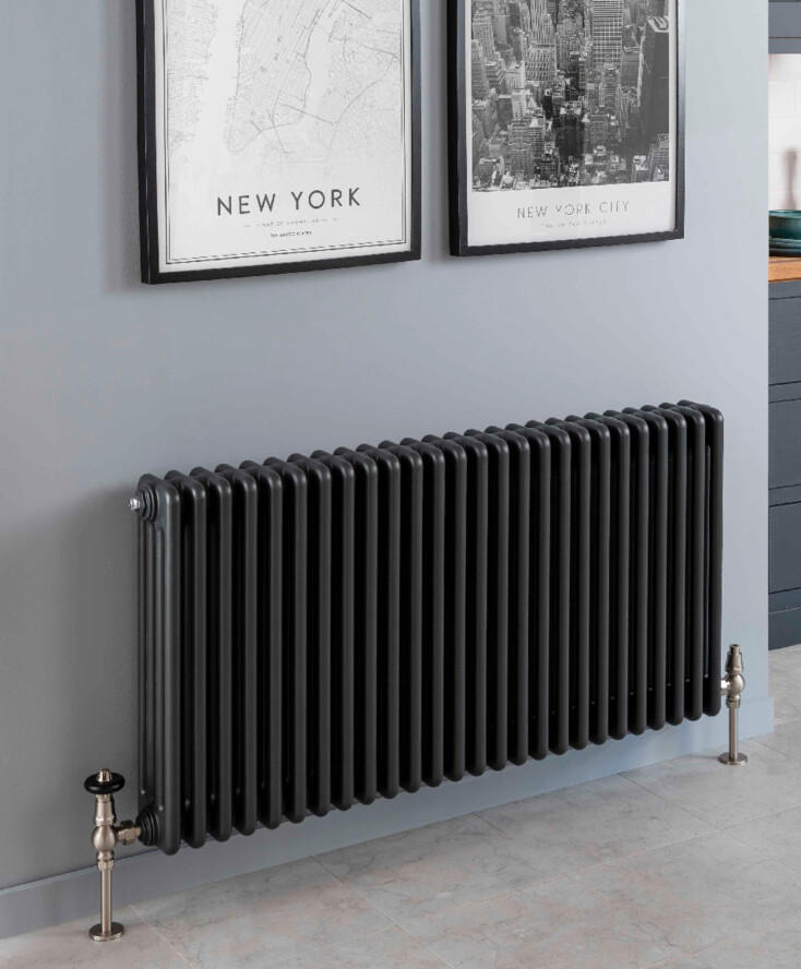 Cornel Horizontal Column Radiator - Textured Anthracite