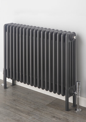 Cornel Horizontal Column Radiator - Textured Anthracite