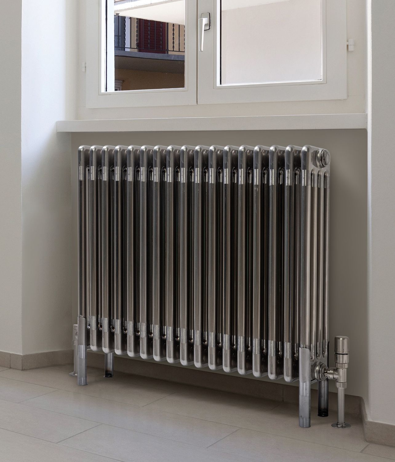 Fitzrovia Horizontal 4 Column Radiator in Raw Lacquer
