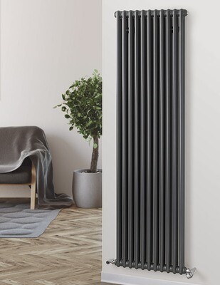 Fitzrovia Vertical Column Radiator in Anthracite