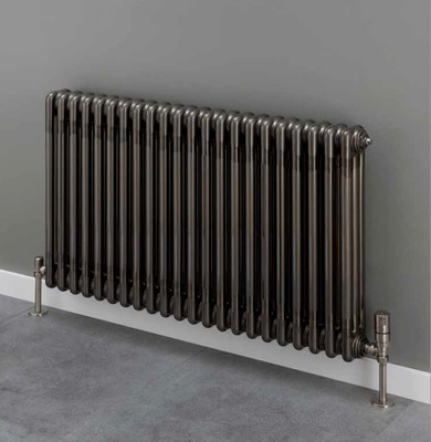 Cornel Horizontal 4 Column Radiator - Bare Metal Lacquer