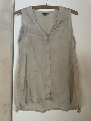 Naturally Dyed Eileen Fisher Button Down Tank