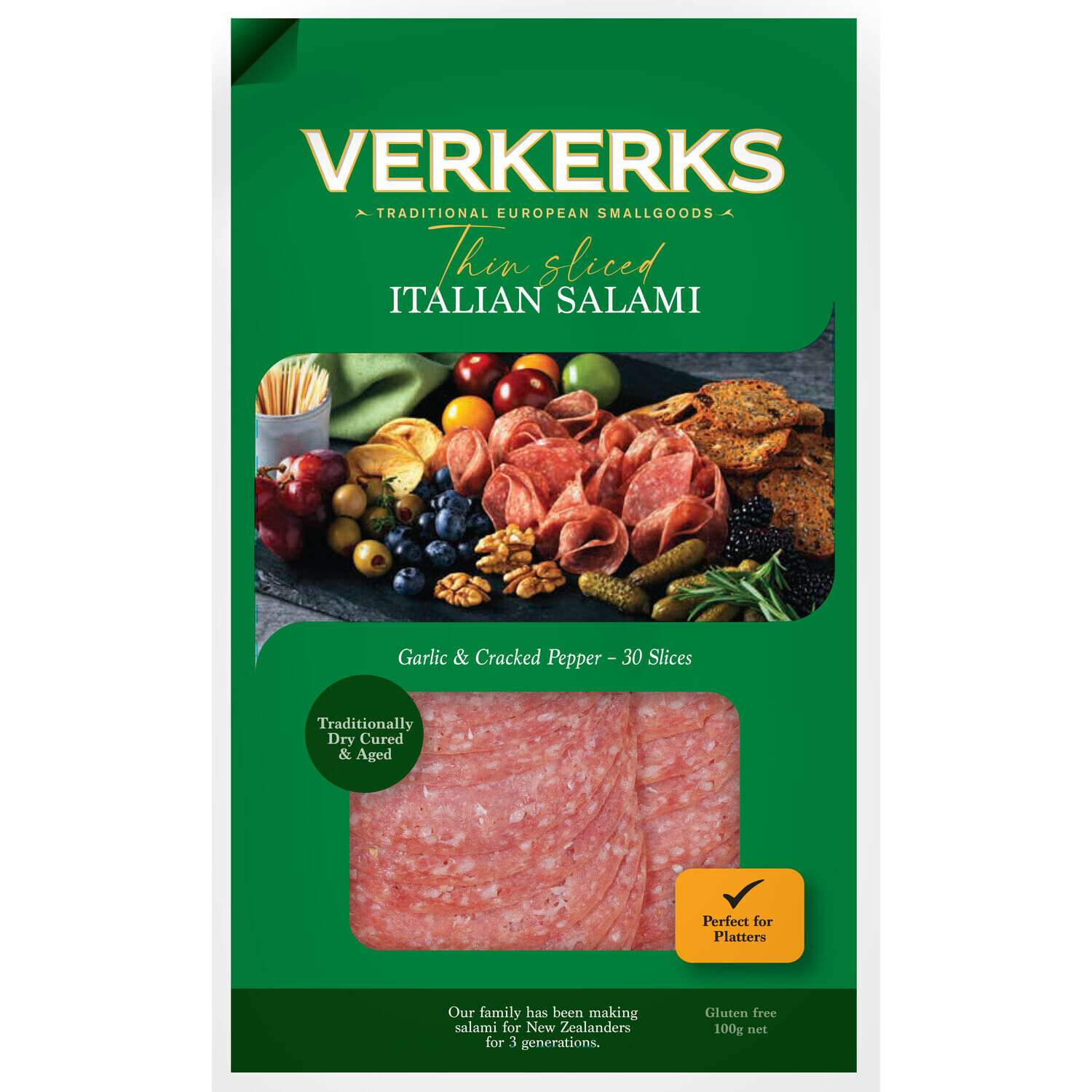 Italian Thin Sliced Salami 100gm