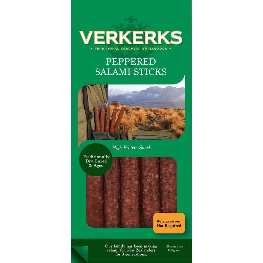 Peppered Salami Sticks 100gm