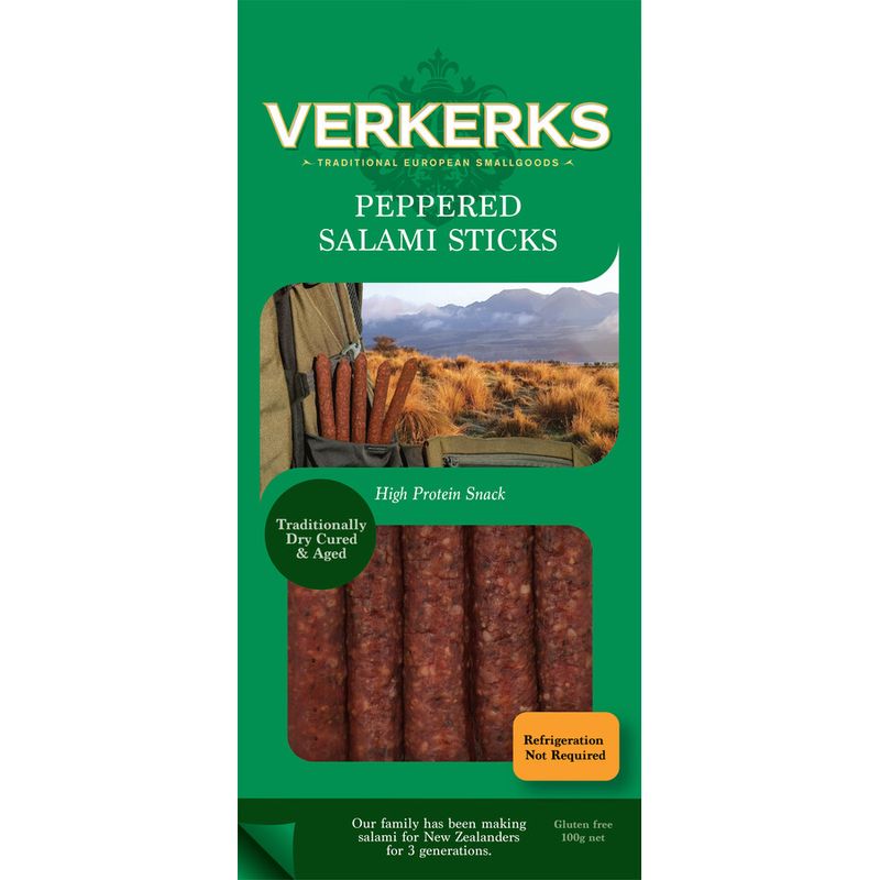 Peppered Salami Sticks 100gm
