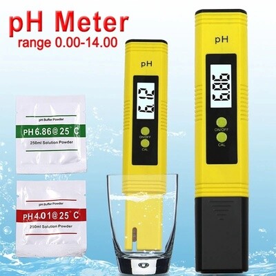 PH Meter 0.1/0.01 PH High Precision Water Quality Tester with 0-14 PH Value Range
