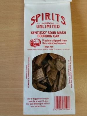 Kentucky Bourbon Oak Chips 100g