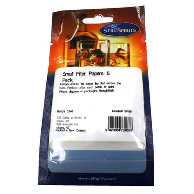 Small Filter Papers, 5 Pack