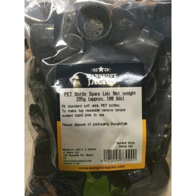 Mangrove Jack&#39;s PET Spare lids  (pack of 100)