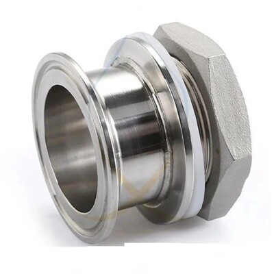 2&quot; Tri Clamp Double Ferrule 1.5&quot; BSP Bulkhead Fitting