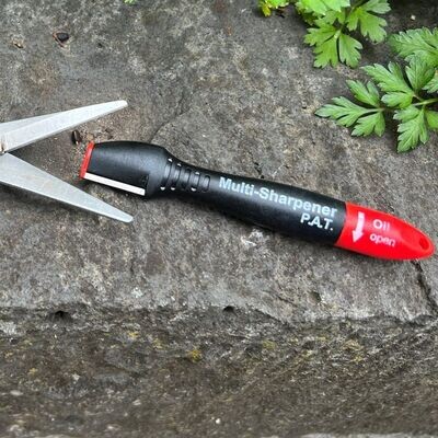 Sharpener for secateurs and garden hand tools