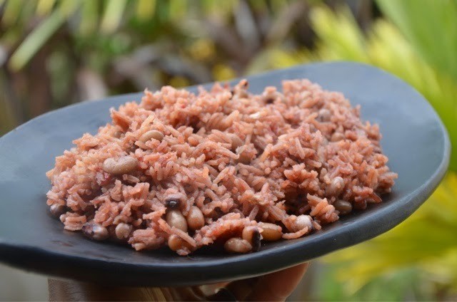 GHANAIAN WAAKYE WITH MEAT