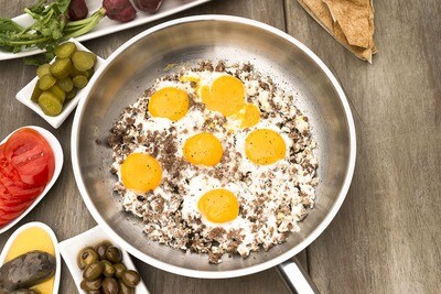 EGG PLATE WITH MEAT