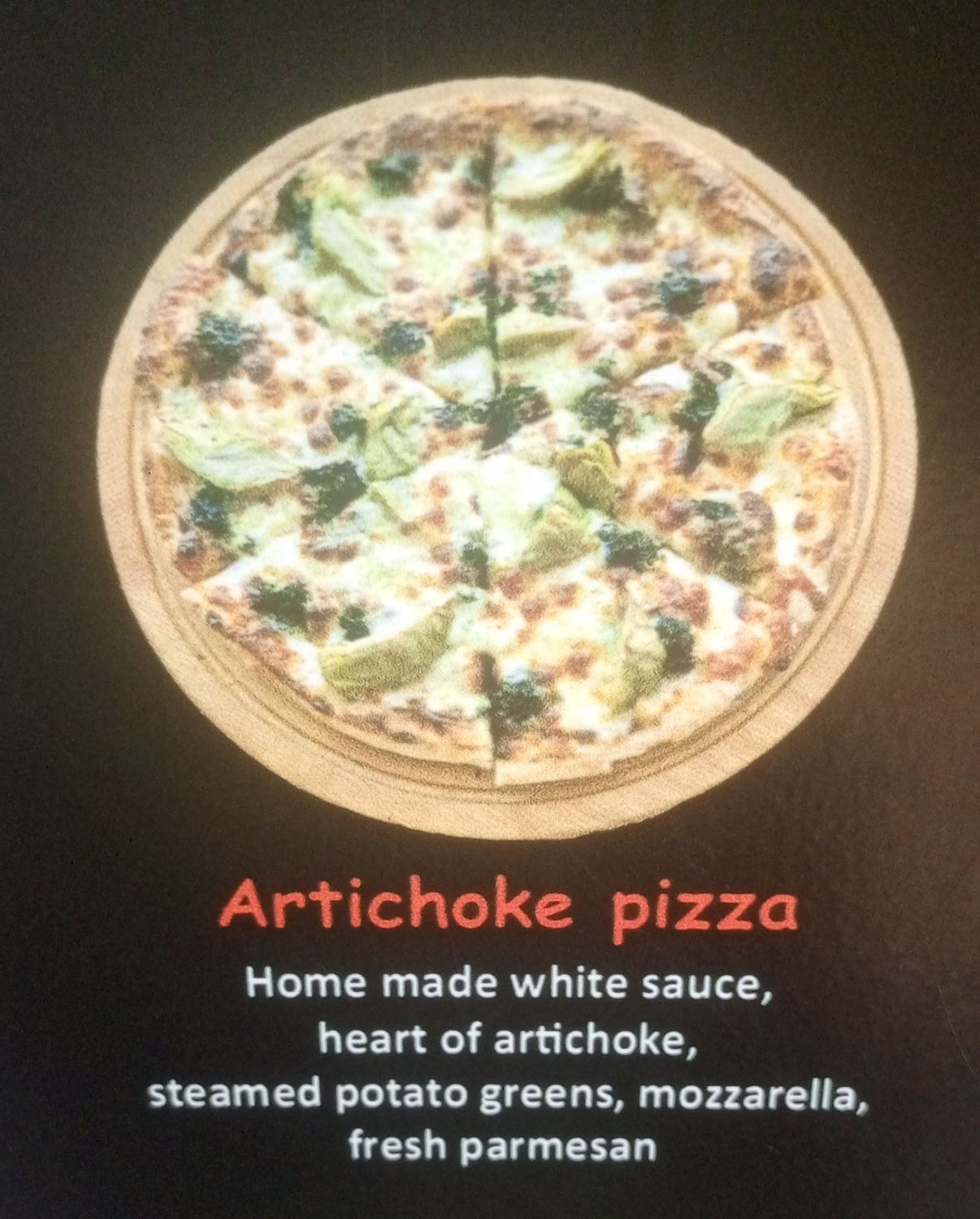 ARTICHOKE GREENS TWIST PIZZA/P