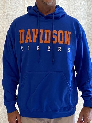 Adult XXL Davidson Tigers Royal Blue Hoodie
