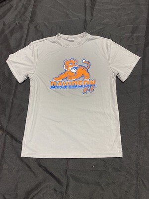 Youth XL Lt Gray Tiger Logo Sport-Tek Short Sleeve T-Shirt