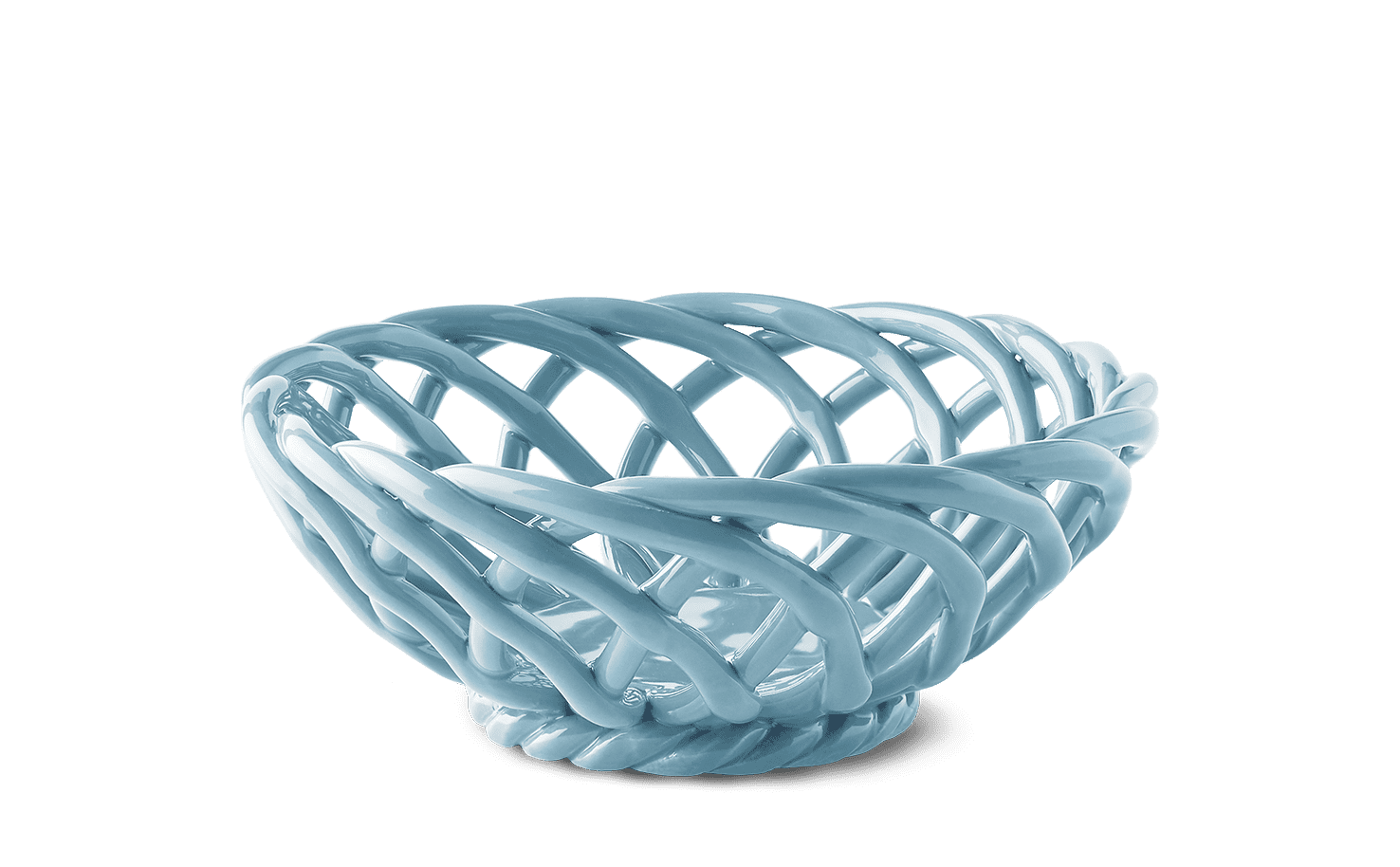 Sicilia Ceramic Basket – Light Blue