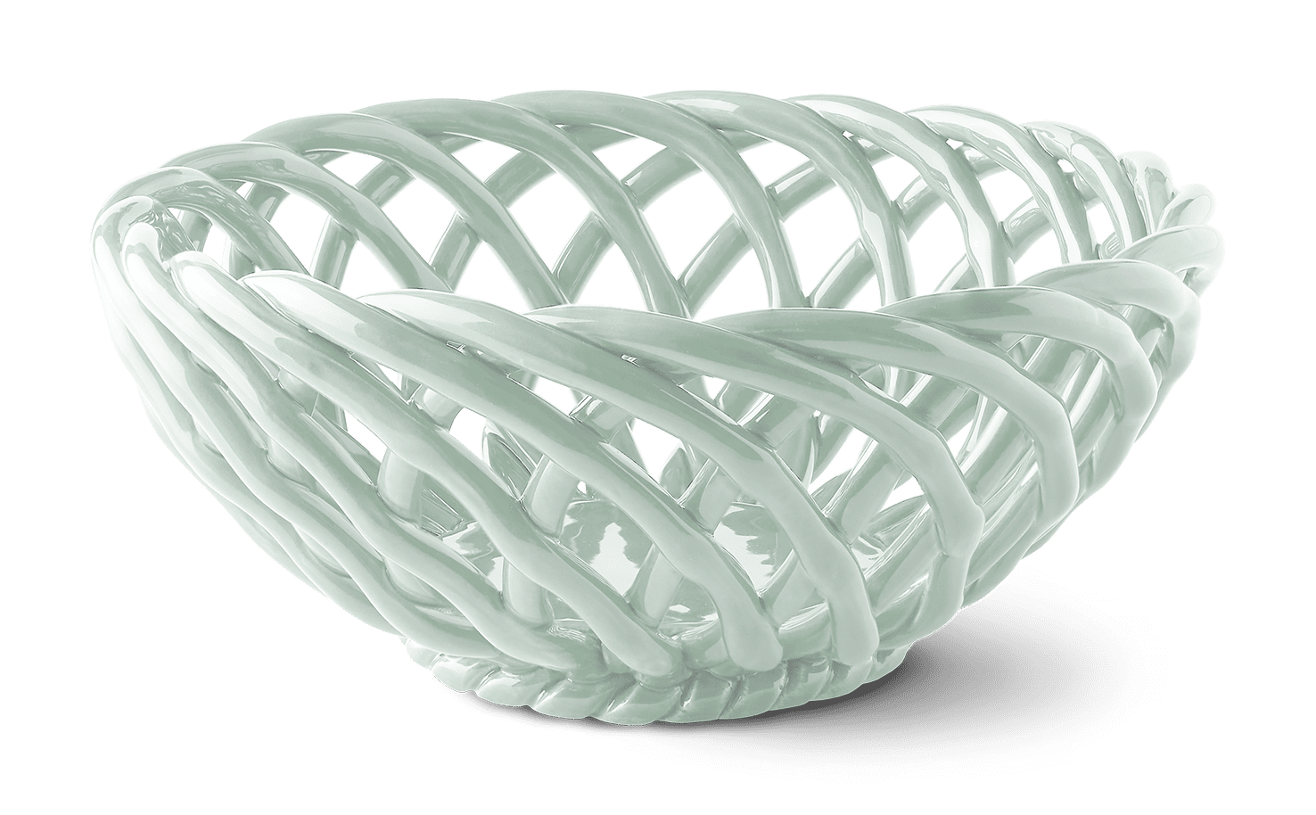 Sicilia Ceramic Basket – Light Mint