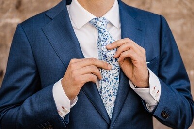 Textile Silk Tie - SPRINKLE blue