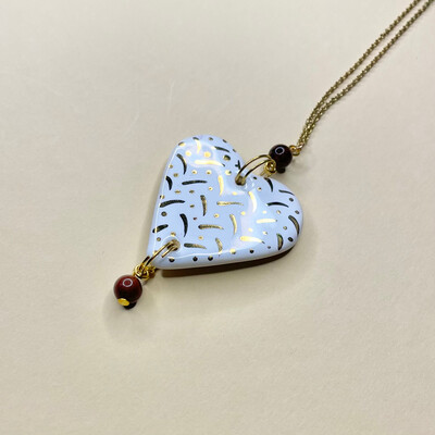 Talisman necklace - HEART obsidian