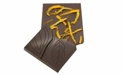 Highland Chocolatier, Candied Orange, Dark Chocolate Bar