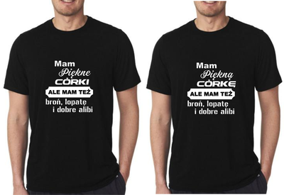 T-SHIRT z nadrukiem MAM PIĘKNĄ CÓRKĘ