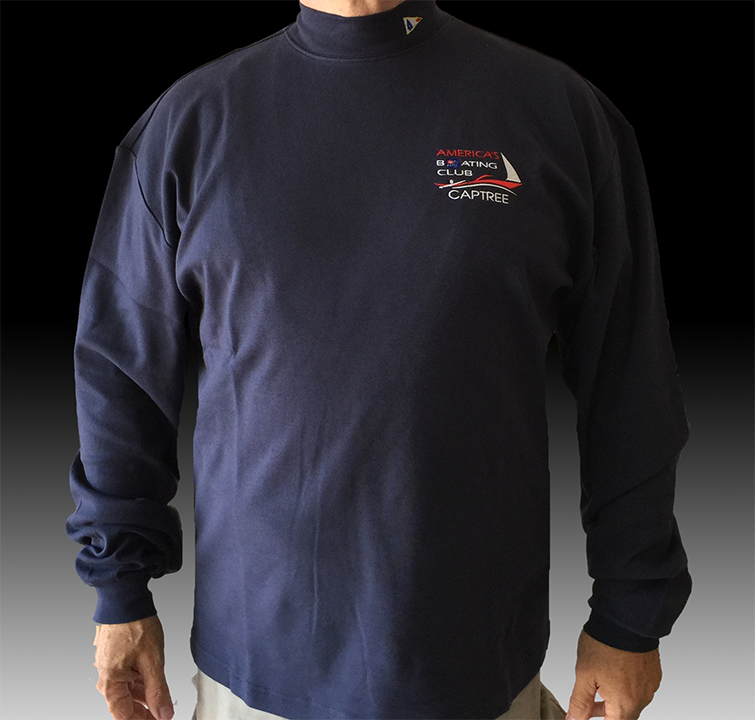 Mock Turtleneck blue shirt