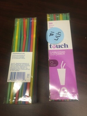 FLEXIBLE STRAW 4 SOLID COLORS 7.7