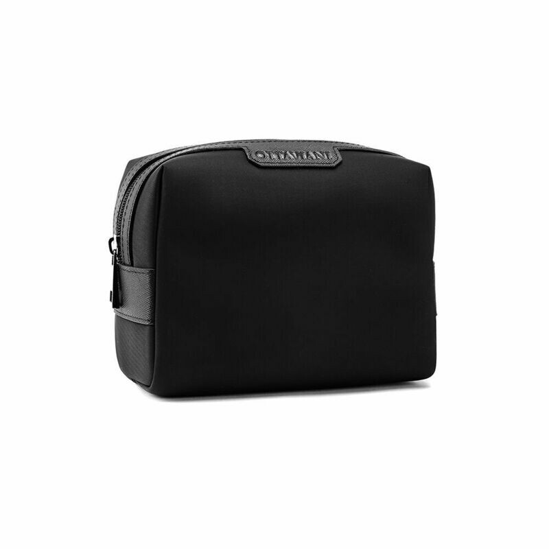 Trousse da toilette in pelle e tessuto cm 18x9x13 Ottaviani Uomo Trousse da toilette in pelle e tessuto cm 18x9x13 Ottaviani Uomo