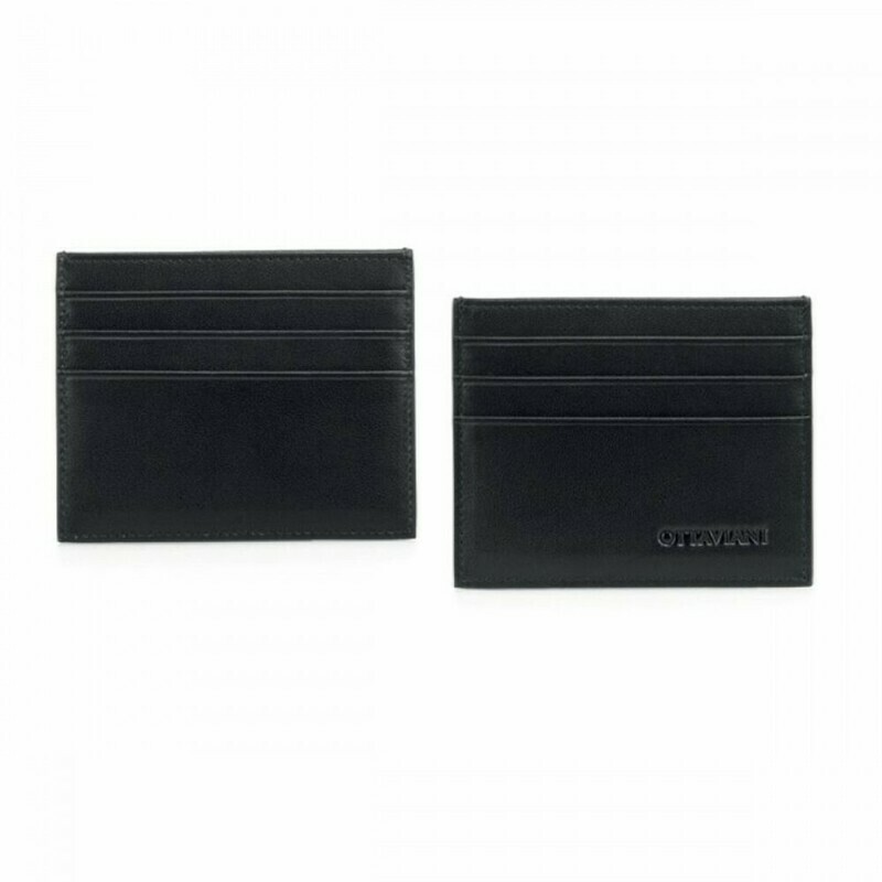 Portacarte di credito uomo OTTAVIANI in pelle nera