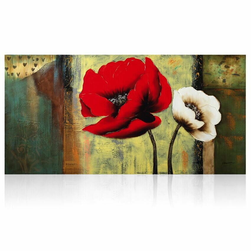 QUADRO SU TELA TULIPANI 75X150 OTTAVIANI HOME.