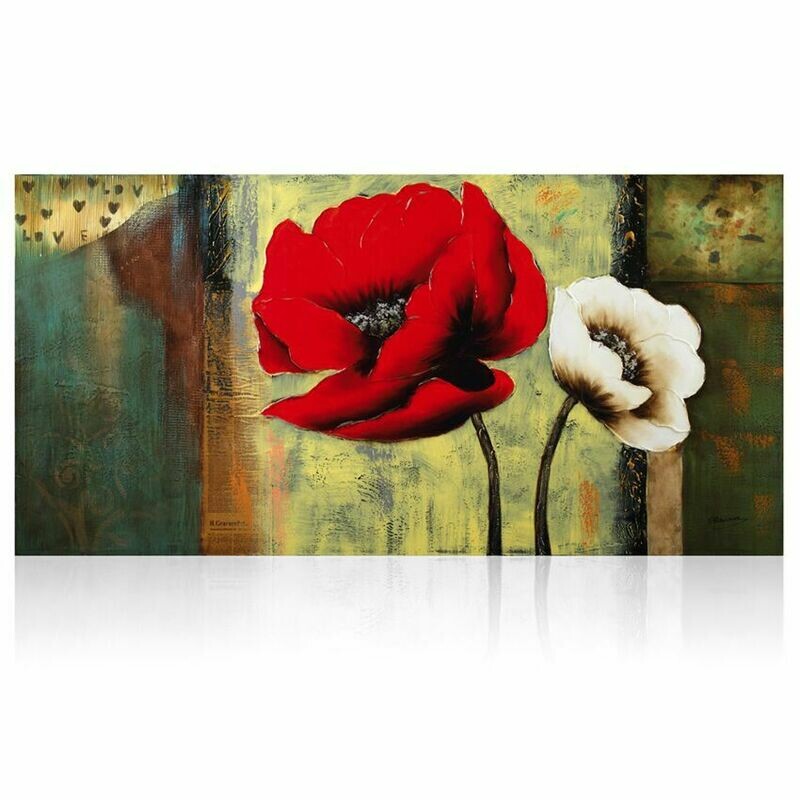 QUADRO SU TELA TULIPANI 75X150 OTTAVIANI HOME.