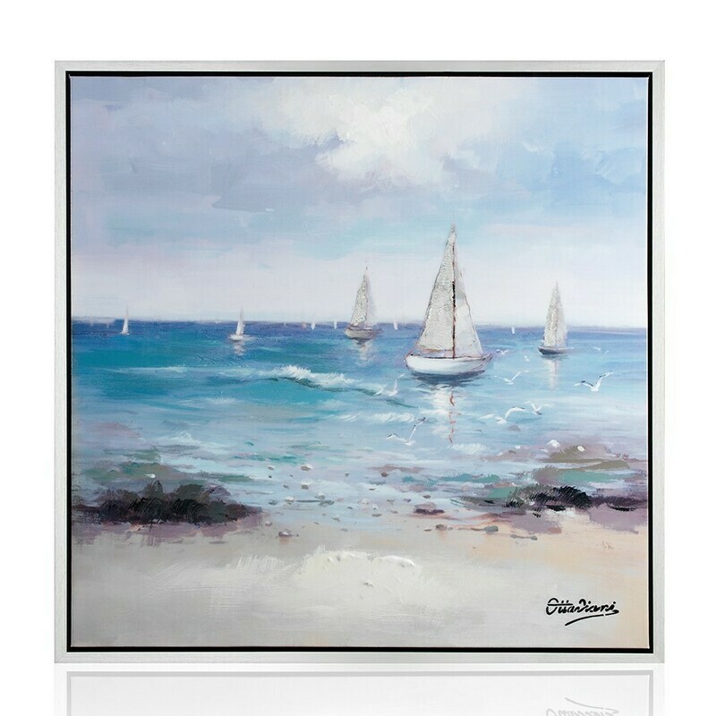 QUADRO SU TELA PASSEGGIATA AL MARE 80x80 OTTAVIANI HOME QUADRO SU TELA PASSEGGIATA AL MARE 80x80 OTTAVIANI HOME