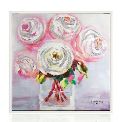 QUADRO SU TELA PEONIA ROSA 80x80 OTTAVIANI HOME QUADRO SU TELA PEONIA ROSA 80x80 OTTAVIANI HOME