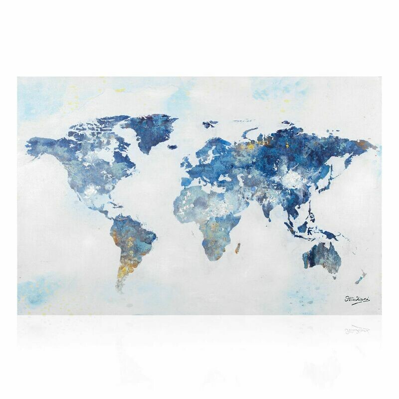 QUADRO SU TELA “ Mondo Blu” CM 60x90 OTTAVIANI HOME